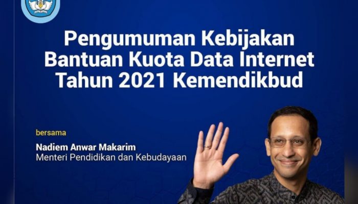 Kabar Gembira, Mendikbud Umumkan Bantuan Kuota Data Internet Disalurkan Mulai 11 Maret 2021