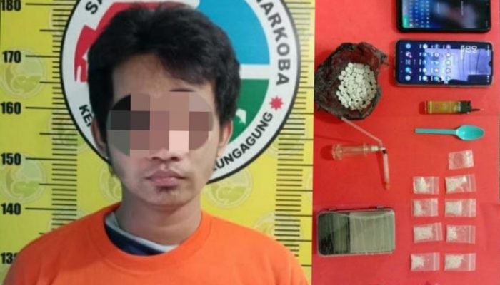 Gembong Narkoba Asal Nganjuk, di Bekuk Satresnarkorba Polres Tulungagung