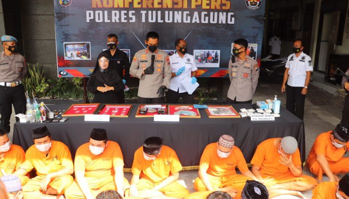 Sat Resnarkoba Polres Tulungagung Ungkap 86 Kasus Dan Tetapkan 104 Tersangka, Di Medio Tahun 2021