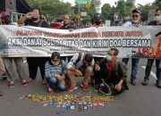 Aliansi Wartawan Kediri Raya Gelar Aksi Solidaritas Dan Doa Bersama Atas Tewasnya Marasalim Harahap