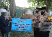 Mewakili Kapolda Jatim, Kapolres Kediri Kota Serahkan Hewan Qurban