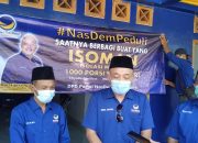 DPD NASDEM TRENGGALEK BAGIKAN 1000 PAKET NASI KOTAK KEPADA INSOMAN