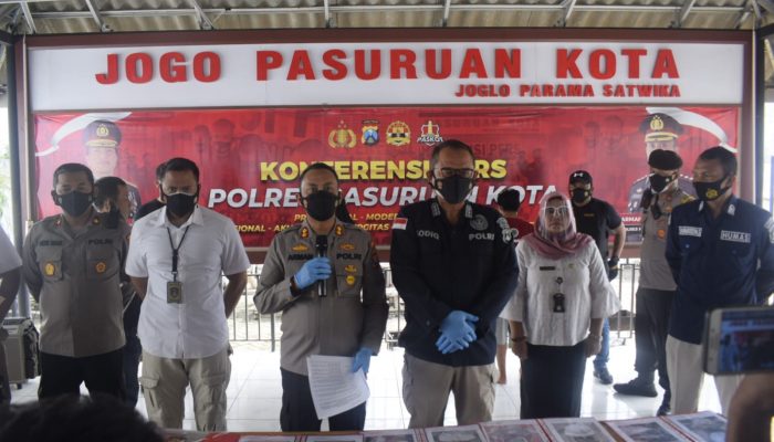 Polres Pasuruan Kota Tetapkan 4 Tersangka Peristiwa ledakan Bom Bondet