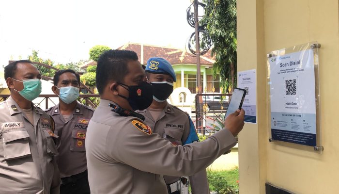 Aplikasi Peduli Lindungi Mulai Diberlakukan di Polresta Banyuwangi