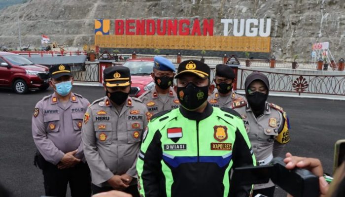 Pastikan Kesiapan Jelang Peresmian Bendungan Tugu, Kapolres Trenggalek Cek Rute Hingga Lokasi Pengaman