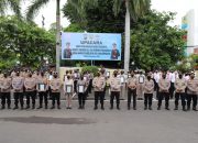 Kapolres Kediri Kota Pimpin Upacara Korps Rapor Kenaikan Pangkat Pengabdian Anggota Polri Polres Kediri Kota