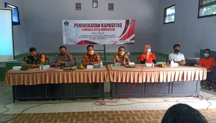 Pemdes Wonorejo Gelar Sosialisasi Penguatan Tata Kelola Lembaga Desa Dan Kamtibmas Di Era New Normal