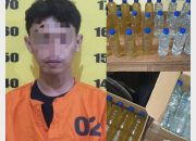 Edarkan Minuman Botol Jenis Ciu, Pemuda Asal Pojok Mojoroto Kediri Di Ringkus Polisi