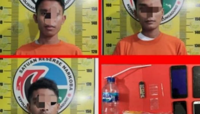 Asik Pesta Sabu, Tiga Pemuda Asal Ngunut di Grebek Polisi