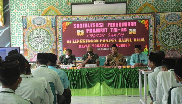 Kodim 0802/Ponorogo Gelar Kampanye Kreatif, Rekrut Calon Prajurit Jalur Santri dan Lintas Agama