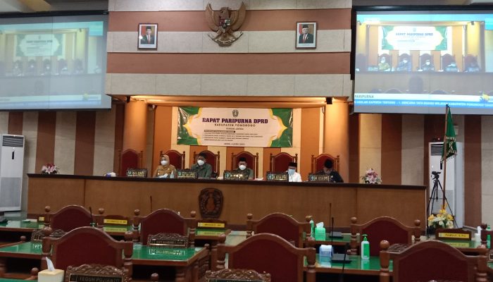 DPRD Ponorogo Gelar Rapat Paripurna Tentang Penyampaian 3 Usulan Raperda