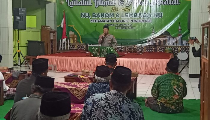 Kapolsek Balong Hadiri Lailatul Ijtima, Halal Bihalal BANOM dan Lembaga NU