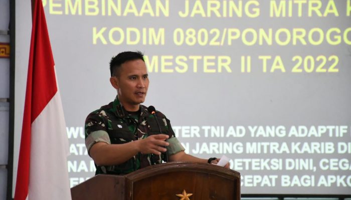 Kodim 0802/Ponorogo Gelar Pembinaan Jaring Mitra Karib