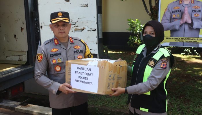 Peduli Bencana Gempa Cianjur, Polres Purwakarta Kirimkan Bantuan Kemanusiaan