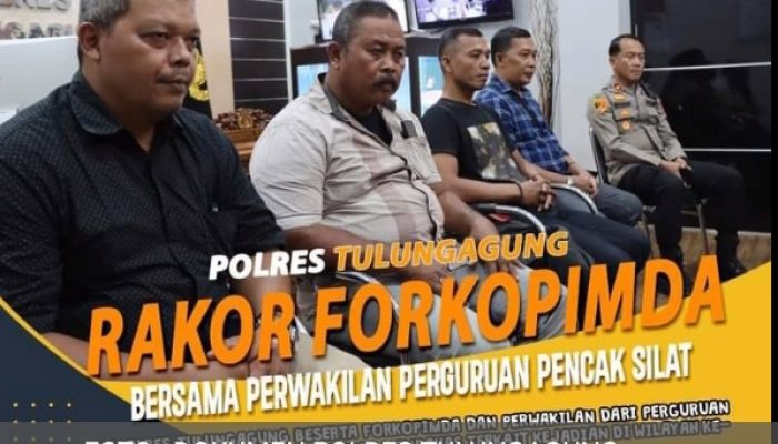 Polres Tulungagung Adakan Rakor Menyikapi Pemasalahan Antar Perguruan Silat PSHT Dan PN