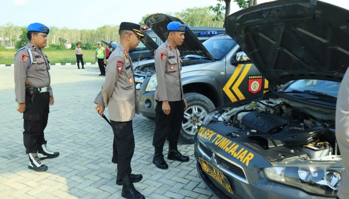 Pastikan Kelayakan sarana prasarana inventaris, Kapolres Tubaba lakukan Pemeriksaan Secara Berkala