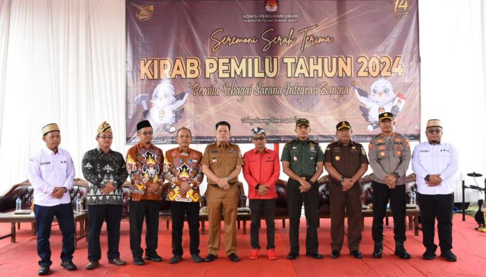 Kirab Pemilu Tiba di Tubaba, Komitmen Bersama Sukseskan Pemilu 2024