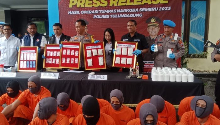 Hasil Operasi Tumpas Narkoba Semeru 2023, Polres Tulungagung Tetapkan 17 Tersangka