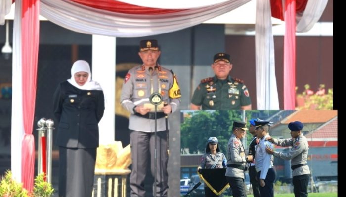 Kapolda Jatim Pimpin Apel Gelar Pasukan Operasi Lilin Semeru 2023