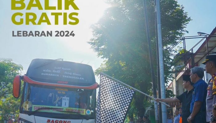 Bupati Trenggalek Berangkatkan Arus Balik Gratis Lebaran 2024