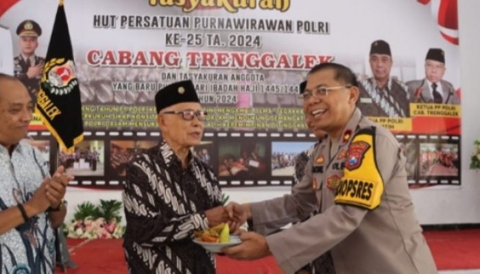 Tasyakuran HUT ke-25 PP Polri, Wakapolres Trenggalek Ungkap Peran Penting Purnawirawan Dalam Kamtibmas