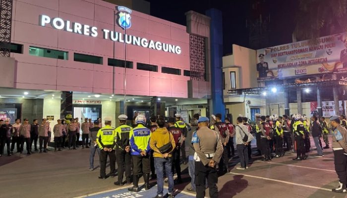 Polres Tulungagung Gelar Patroli Gabungan Skala Besar Jelang Pelantikan Presiden dan Wakil Presiden