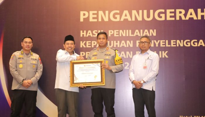 Polres Kediri Terima Penghargaan Ombudsman RI atas Inovasi Pelayanan Publik