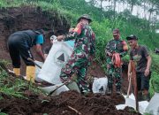 TNI Bantu Pemulihan Pasca Longsor di Desa Slamparejo, Kecamatan Jabung